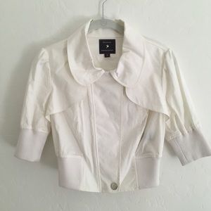 White Crop Jacket